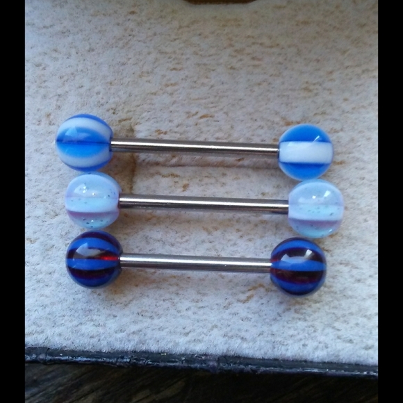 ✨*4/$15* Lot of 3 Stainless Barbells Piercing Body Jewelry - Picture 2 of 5